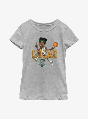 Stranger Things Lucas Hawkins Tiger Basketball Youth Girls T-Shirt