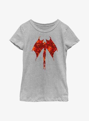 Stranger Things Demobat Pattern Fill Icon Youth Girls T-Shirt