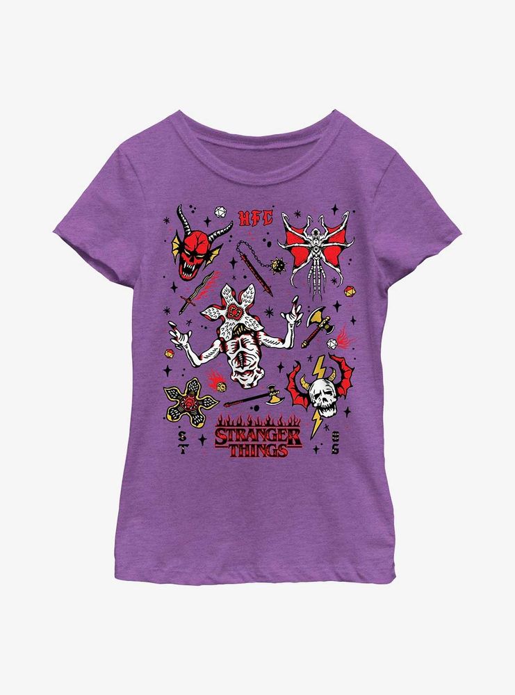 Stranger Things Flash Sheet Youth Girls T-Shirt