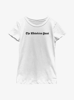 Stranger Things The Hawkins Post Youth Girls T-Shirt