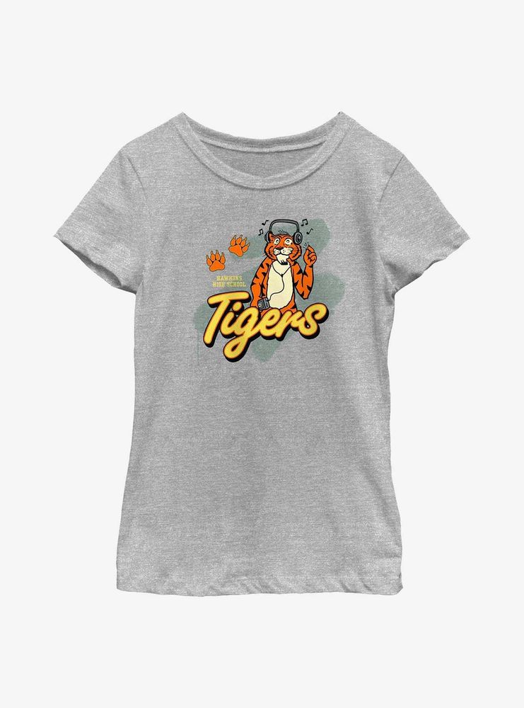 Stranger Things Tigers Hawkins High School Youth Girls T-Shirt