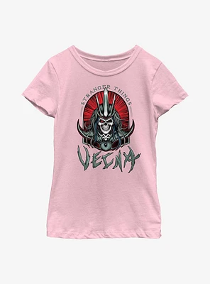 Stranger Things Vecna Tombstone Badge Youth Girls T-Shirt
