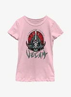 Stranger Things Vecna Tombstone Badge Youth Girls T-Shirt
