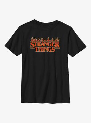 Stranger Things Flaming Logo Youth T-Shirt