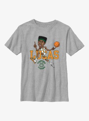 Stranger Things Lucas Hawkins Tiger Basketball Youth T-Shirt