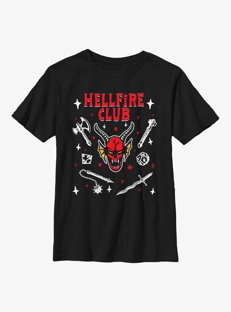 Stranger Things Textbook Hellfire Club Youth T-Shirt