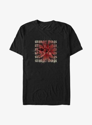 Stranger Things Demogorgon Text Stack T-Shirt