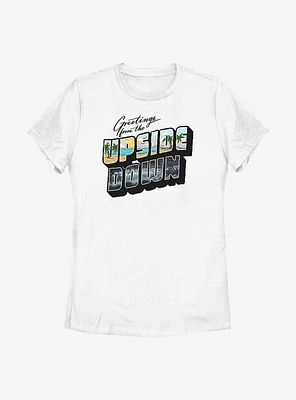 Stranger Things Upside Down Postcard Womens T-Shirt