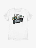 Stranger Things Upside Down Postcard Womens T-Shirt