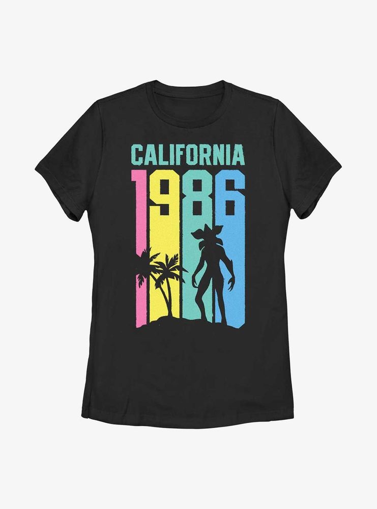 Stranger Things California 1986 Demogorgon Womens T-Shirt