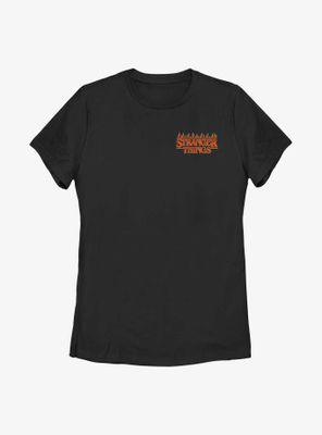 Stranger Things Fire Logo Womens T-Shirt