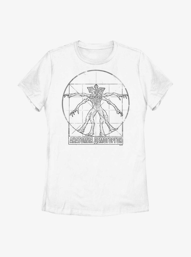 Stranger Things Vitruvian Demogorgon Womens T-Shirt