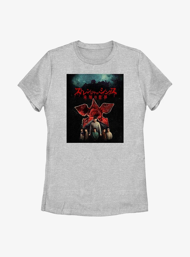 Stranger Things Poster Kanji Womens T-Shirt