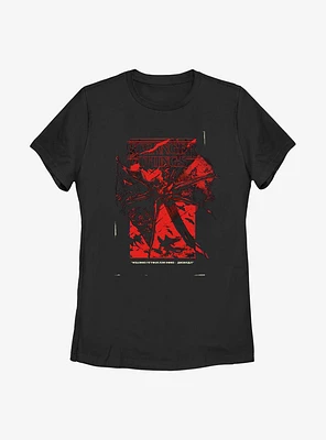 Stranger Things Distort Poster Womens T-Shirt