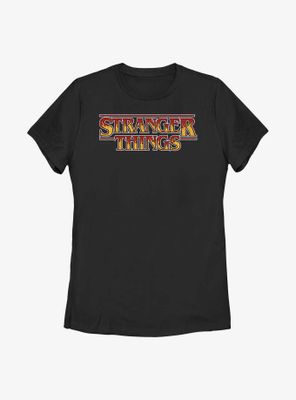 Stranger Things Flames Logo Womens T-Shirt
