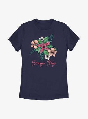 Stranger Things Floral Demogorgon Womens T-Shirt