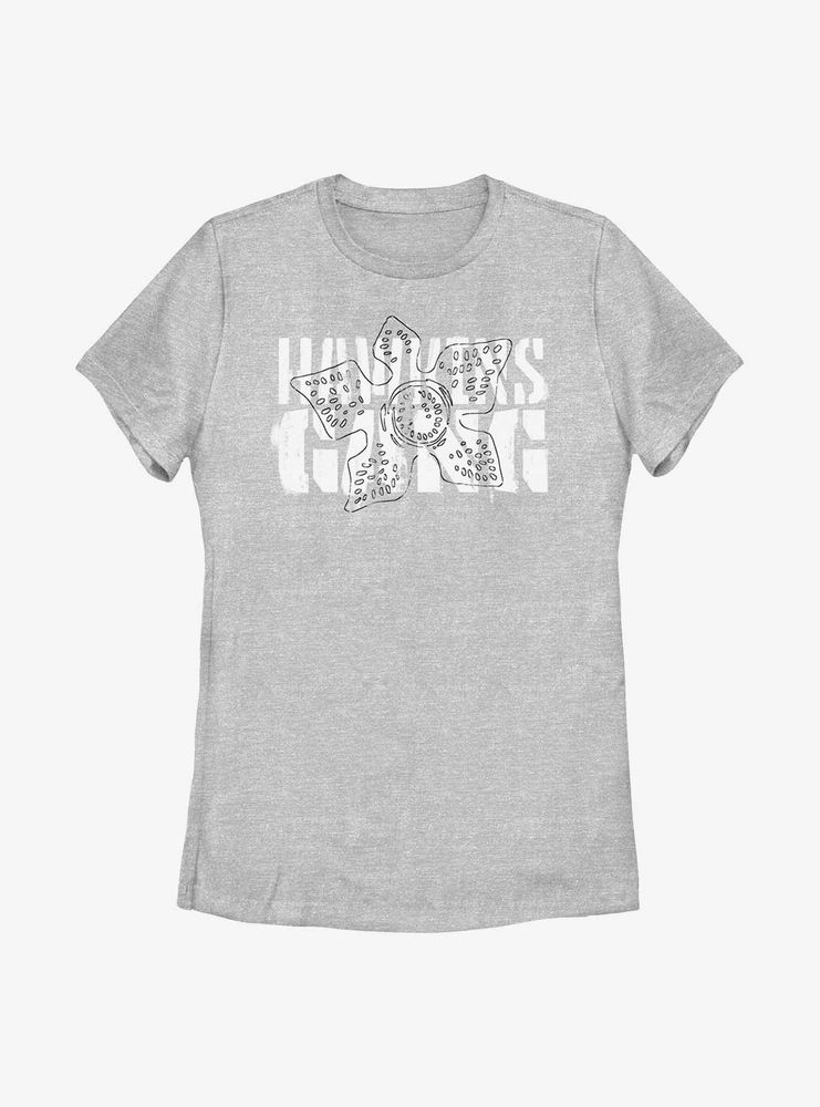 Stranger Things Hawkins Gang Stencil Womens T-Shirt