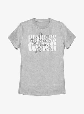Stranger Things Hawkins Gang Stencil Womens T-Shirt