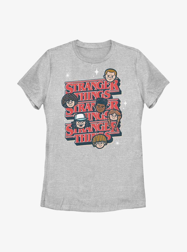 Stranger Things Toon Stack Womens T-Shirt