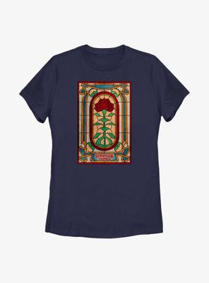 Stranger Things Rose Stained Glass Womens T-Shirt