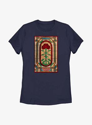 Stranger Things Rose Stained Glass Womens T-Shirt