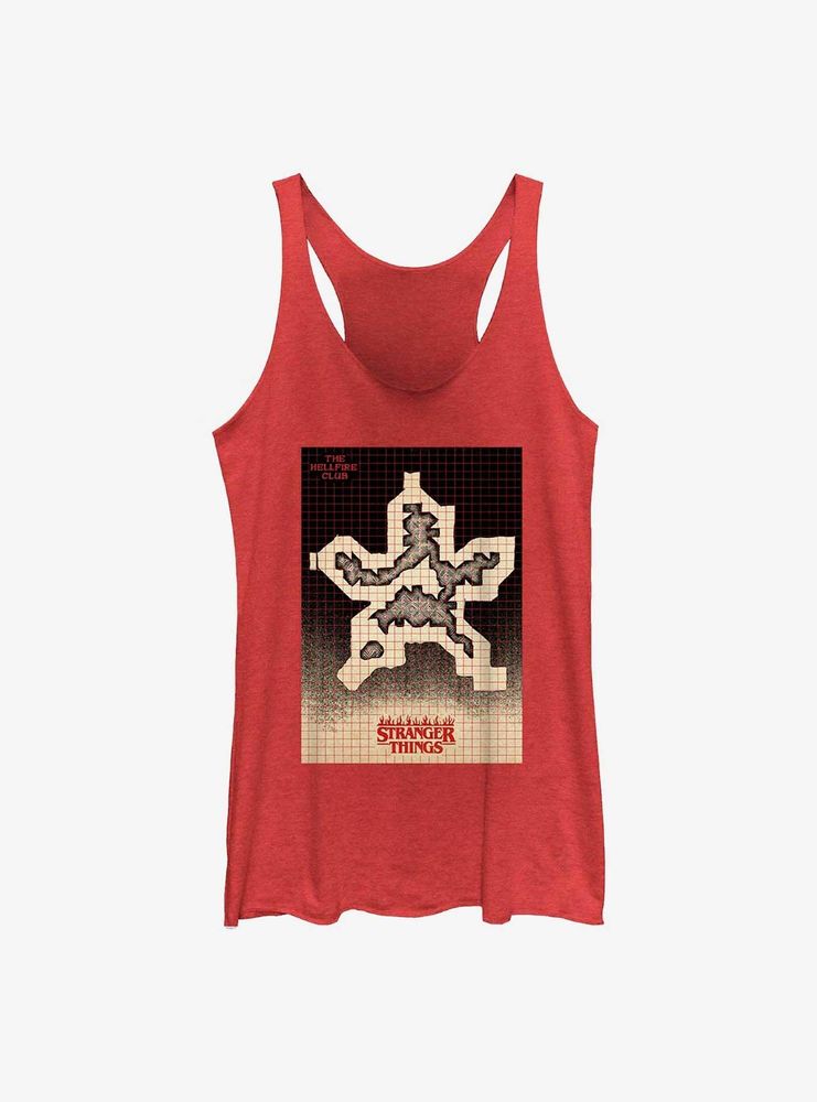 Stranger Things Hellfire Club Grid Womens Tank Top