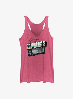 Stranger Things Upside Down Postcard Womens Tank Top