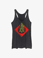 Stranger Things Be Vigilant Demogorgon Badge Womens Tank Top