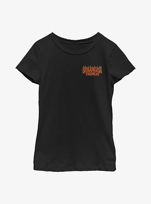Stranger Things Fire Logo Youth Girls T-Shirt