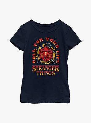 Stranger Things Roll For Your Life Youth Girls T-Shirt