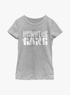 Stranger Things Hawkins Gang Stencil Youth Girls T-Shirt