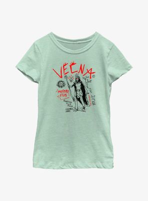 Stranger Things Vecna Stat Doodles Youth Girls T-Shirt