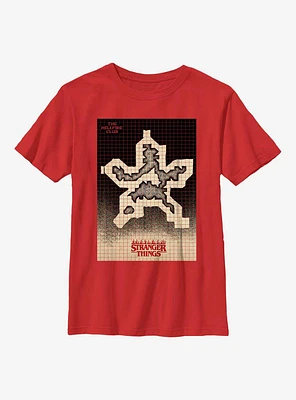 Stranger Things Hellfire Club Grid Youth T-Shirt