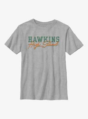 Stranger Things Hawkins High School Text Youth T-Shirt