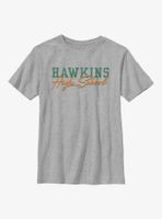 Stranger Things Hawkins High School Text Youth T-Shirt