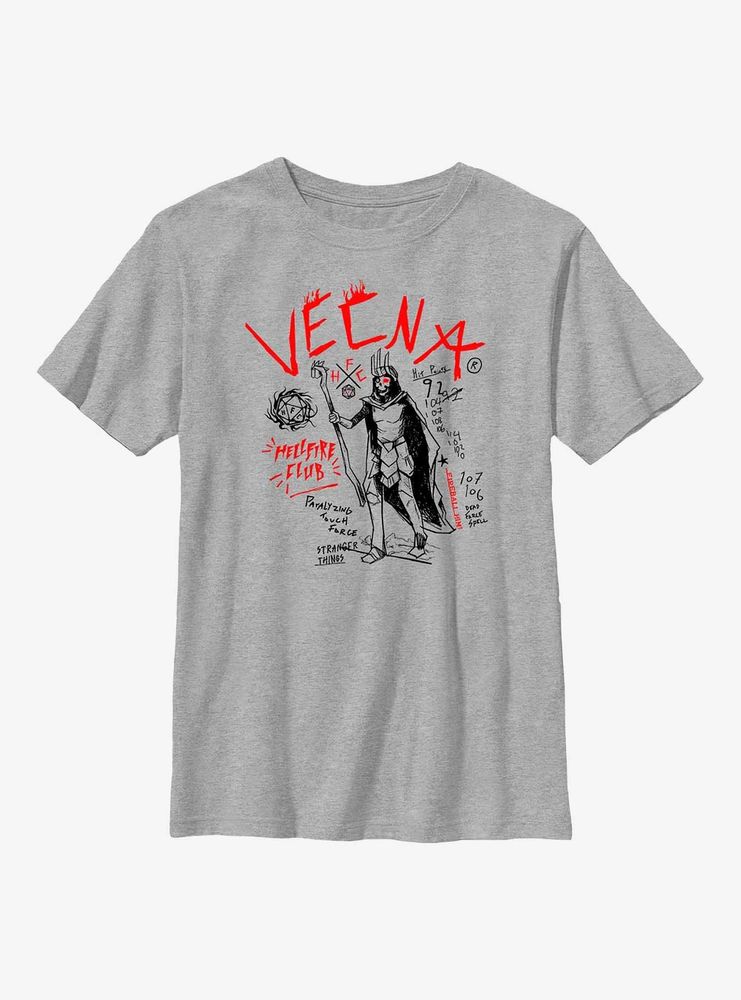 Stranger Things Vecna Stat Doodles Youth T-Shirt