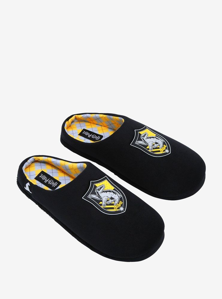 Harry Potter Hufflepuff Badger Crest Slippers - BoxLunch Exclusive