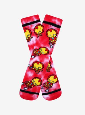 Marvel Iron Man Chibi Tie-Dye Crew Socks - BoxLunch Exclusive