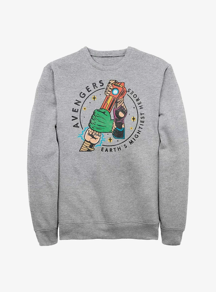 Marvel Avengers Hands Mightiest Heroes Sweatshirt