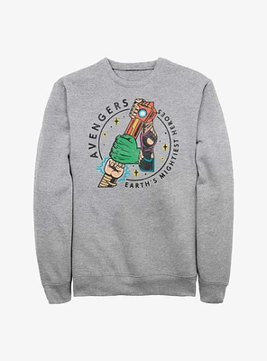 Marvel Avengers Hands Mightiest Heroes Sweatshirt