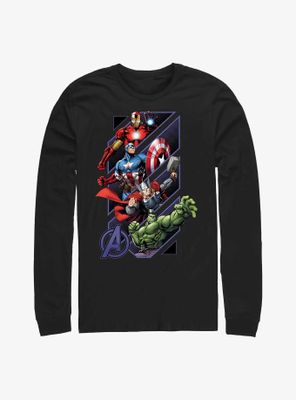 Marvel Avengers Assemble Geometrics Long Sleeve T-Shirt