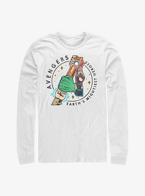 Marvel Avengers Hands Mightiest Heroes Long Sleeve T-Shirt