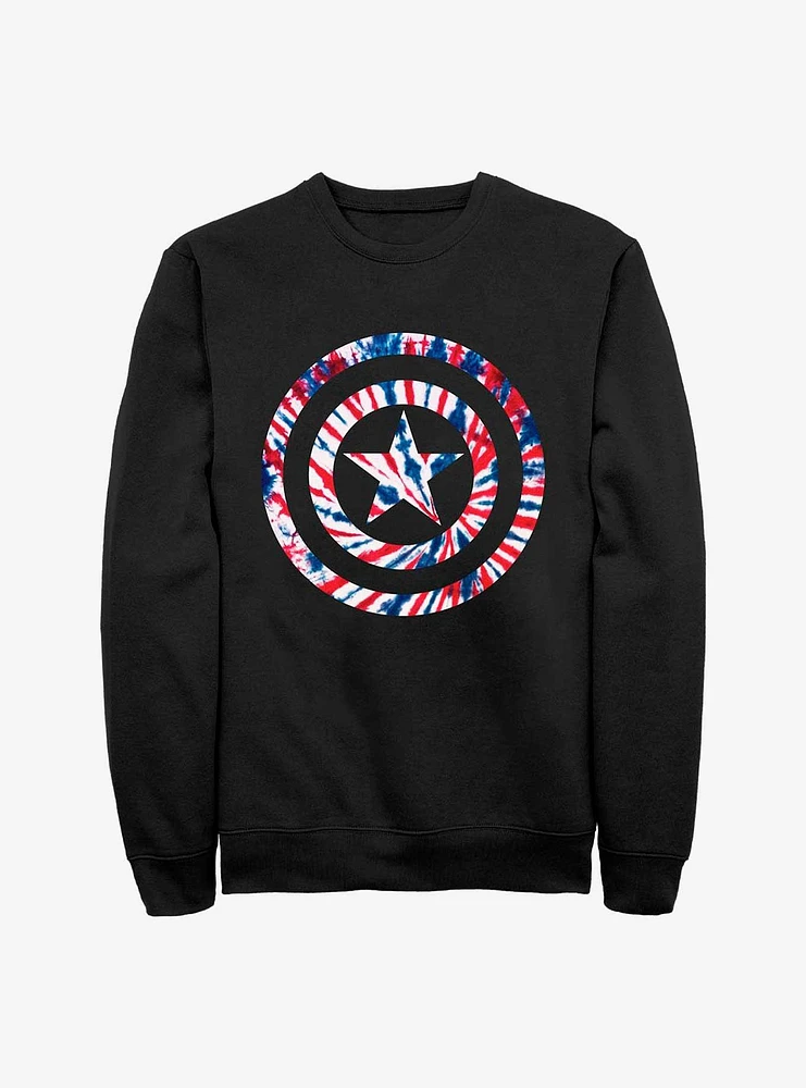 Marvel Captain America Shield Tie-Dye Sweatshirt