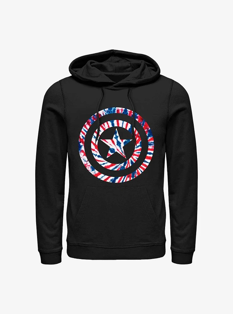 Marvel Captain America Shield Tie-Dye Hoodie