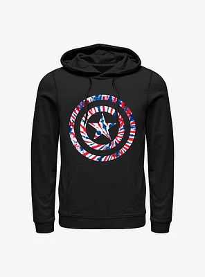 Marvel Captain America Shield Tie-Dye Hoodie