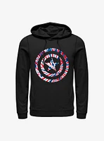 Marvel Captain America Shield Tie-Dye Hoodie