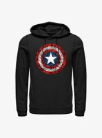 Marvel Captain America Comic Book Shield Hoodie