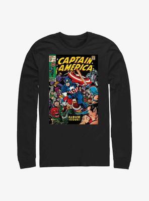 Marvel Captain America Comic Cover Long Sleeve T-Shirt