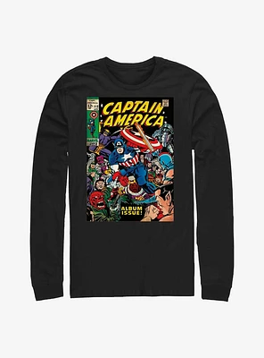 Marvel Captain America Comic Cover Long Sleeve T-Shirt