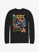 Marvel Captain America Comic Cover Long Sleeve T-Shirt